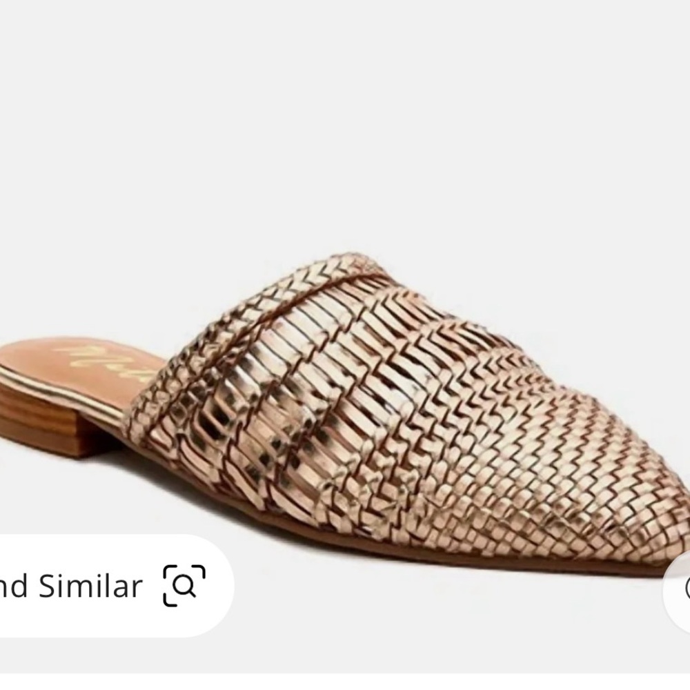 Elegant Woven Tan Mules